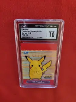 GEM MINT Pokemon: Pikachu #2 Pop Up Topps 2000 TV Animation Series 3 - CGC POP 8 - Image 4