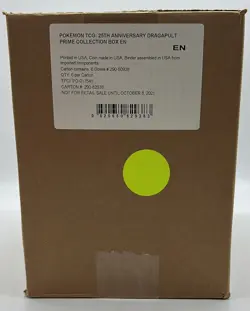 Pokemon TCG Celebrations Collection Dragapult Prime SEALED Case of 6 - Image 1