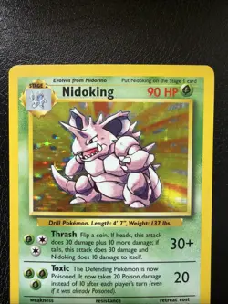 Pokemon TCG Nidoking Base Set 11/102 holo rare unlimited 1999 WOTC LP/MP - Image 2