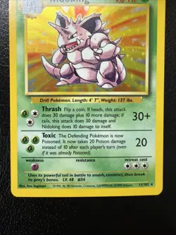 Pokemon TCG Nidoking Base Set 11/102 holo rare unlimited 1999 WOTC LP/MP - Image 3