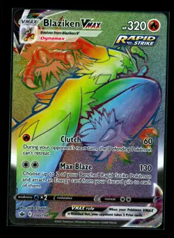 Pokemon TCG Blaziken VMAX 200/198 Swsh06 Secret Rare Rapid Strike Holo HP320 - Image 1