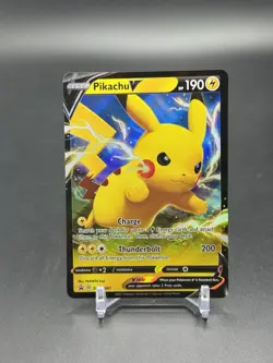 Pokemon TCG Pikachu V Sword & Shield SWSH061 Holo Promo Promo NM - Image 1
