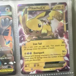 Pokemon Pikachu EX XY84 XY Promo Holo 130HP Iron Tail Overspark 2015 - Image 1