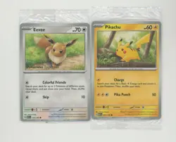 Pokemon Together Pokepost Exclusive Pikachu & Eevee Promo Set 151 Sealed #1 - Image 1