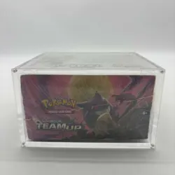 Pokemon TCG Sun & Moon Team Up Booster Box Sealed w/ Acrylic Case - Image 5