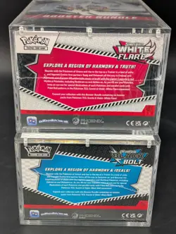 2x Pokemon Black Bolt White Flare Sealed Booster Bundle Display Case W/Acrylic - Image 3