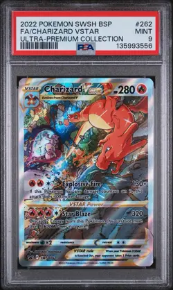 2022 POKEMON SWSH ULTRA-PREMIUM COLLECTION FULL ART/CHARIZARD VSTAR PSA 9 - Image 1