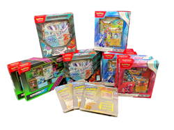 Lot (13) Pokemon Assorted Boxes Pika Detective PAR & Combined Powers Kingdra EX - Image 1