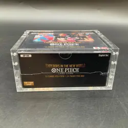 One Piece English Emperors in the New World Booster Box Sealed w/ Acrylic Case - Image 4