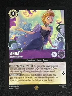 Disney Lorcana Winterspell Anna - Soothing Sister 50/204 NM Legendary - Image 1