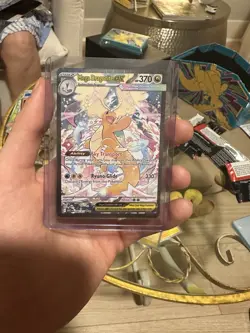 Mega Dragonite EX Full Art Holo Pokemon TCG Card 370 HP ASC Set 290/217 - Image 3