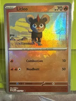 Pokemon TCG Litleo Card 015/131 Master Ball Holo Prismatic Evolutions!!! - Image 2