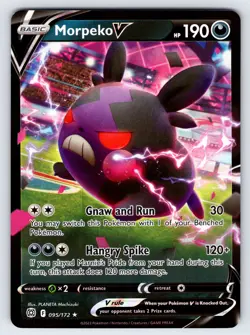 Morpeko V 095/172 2022 Brilliant Stars Pokemon Card TCG Full Art Nintendo - Nm - Image 1
