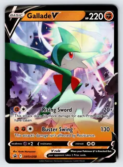 Gallade V SWSH258 Sword & Shield Black Star Promo Pokemon Card TCG Full Art - Nm - Image 1
