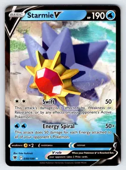 Starmie V 030/189 2022 Astral Radiance Pokemon Card Full Art Ultra Rare - Nm - Image 1