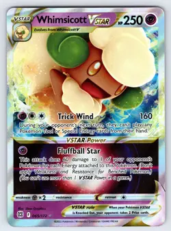 Whimsicott VSTAR 065/172 2022 Brilliant Stars Pokemon Card TCG Full Art - Nm - Image 1