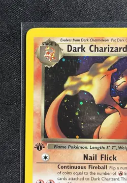 Dark Charizard 4/82 1st Edition - Holo Team Rocket Pokemon TCG 2000 - HP Card - Image 3