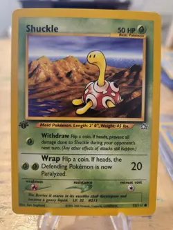 Shuckle 72/111 -1st Edition- Neo Genesis Pokemon Card NM - Image 1