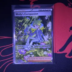 Pokemon Wally's Compassion Full Art Trainer Holo Card MEC 186/132 EX - Image 1