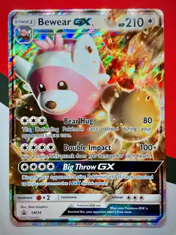 JUMBO Bewear GX Oversized Promo Card SM34 Full Art Holo Pokemon VLP - Image 1