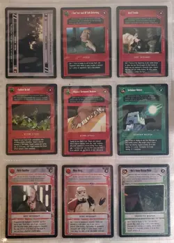 Lot Of 400+ Star Wars CCG Cards w/ 25 Rares - Unplayed NM - Mostly black border - Image 2