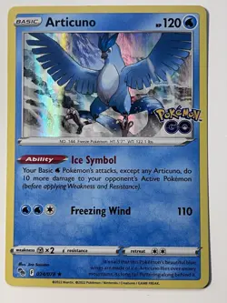 Pokemon TCG Articuno 024/078 Holo Rare Pokemon GO! 2022 English Card - Image 1