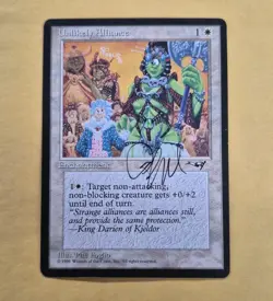 Unplayed Signed NM Unlikely Alliance Alliances MTG Magic Phil Foglio Edh Cube - Image 1