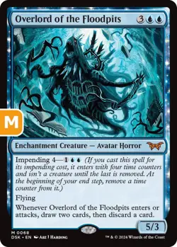 MTG Overlord of the Floodpits Duskmourn M Enchantment Creature Avatar Horror NM - Image 1