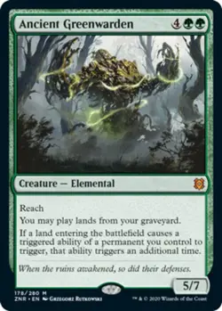 [1x] Ancient Greenwarden - Foil Near Mint, English Zendikar Rising MTG Magic - Image 1