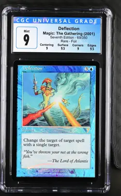 DEFLECTION 7th Edition Foil Rare CGC 9 Q++ MTG [Nostalgium] - Image 1