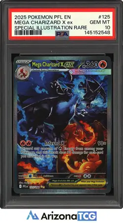 Pokemon 2025 Mega Charizard X ex 125/094 SIR Phantasmal Flames GEM MINT PSA 10 - Image 1