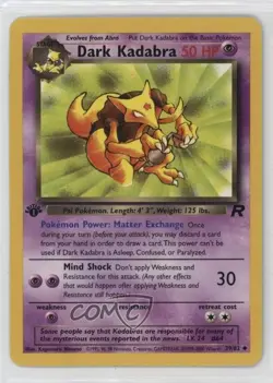Dark Kadabra 1st Ed. Pokemon Team Rocket #39 2000 - Image 1