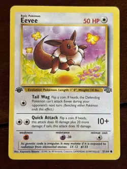 Pokemon Jungle Eevee 1st Edition 51/64 MP - Image 1