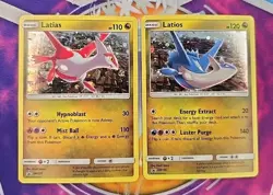 🔥2018 Set of Pokemon SM Black Star Promo Latios & Latias Basic Protected 👍📈 - Image 1