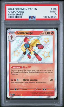 Tcg 2024 Pokemon Paf En-Paldean Fates #115 Armarouge PSA 9 - Image 1