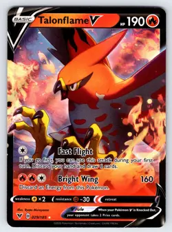 Talonflame V 029/185 Vivid Voltage Pokemon Card TCG Ultra Rare Full Art Holo Nm - Image 1