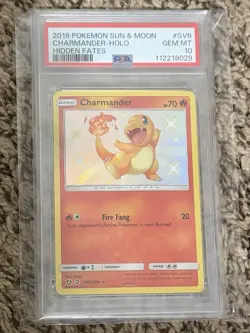 Pokemon Charmander Hidden Fates Shiny Vault SV6/SV94 Holo Rare PSA 10 - Image 3