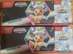 (2) Pokemon Sam's Club Prismatic Evolutions Surprise Box + Booster Bundle Lot - Image 1
