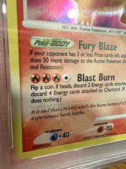 POKEMON 2007 CHARIZARD HOLO SECRET WONDERS #3 PSA 9 - HOLO BLEED - RARE! - Image 2