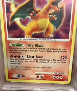 POKEMON 2007 CHARIZARD HOLO SECRET WONDERS #3 PSA 9 - HOLO BLEED - RARE! - Image 4
