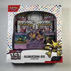 Pokemon TCG: Scarlet & Violet-151 Alakazam ex Collection Box 4x Boosters New - Image 1
