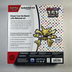 Pokemon TCG: Scarlet & Violet-151 Alakazam ex Collection Box 4x Boosters New - Image 2
