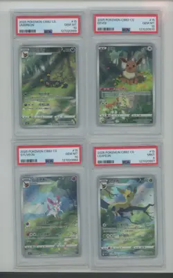 Lot of (4) PSA Graded Pokemon CBB2 CS Chinese Leafeon Sylveon Unbreon Eevee - Image 1