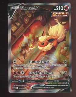 2021 Pokemon SWSH BSP Flareon VMAX Premium Coll #179 FA Flareon V - Image 1