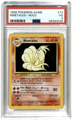 1999 Pokemon Game Holo Ninetales #12 PSA 3 ES6 - Image 1
