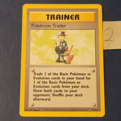 Pokemon Pokemon Trader 77/102 Base Set Moderately Played *FREE SHIPPING* - Image 1