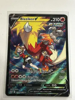 Pokemon TCG Blaziken v TG14/TG30 Holo Ultra Rare Silver Tempest Trainer Gallery - Image 1
