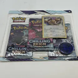2021 Pokemon Chilling Reign 3 Pack Blister [Eevee] SEALED - Image 1