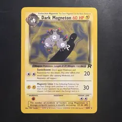 Pokemon Vintage Dark Magneton 28/82 Team Rocket Non-Holo Rare WotC 2000 - Image 1