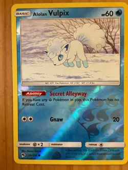 Alolan Vulpix 53/214 Reverse Holo LP - Lost Thunder 2018 - Pokemon TCG - Image 1